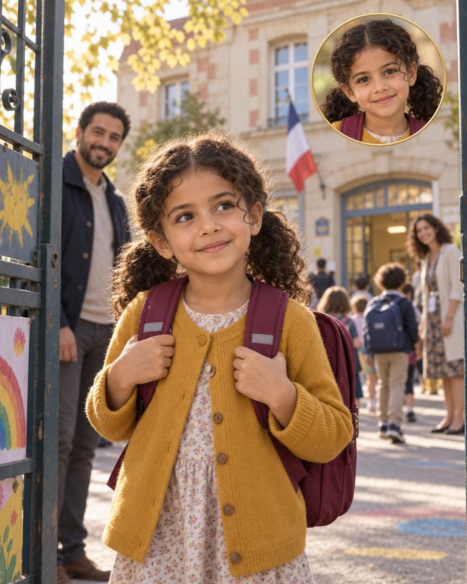 Couverture réaliste : le grand jour de la rentrée