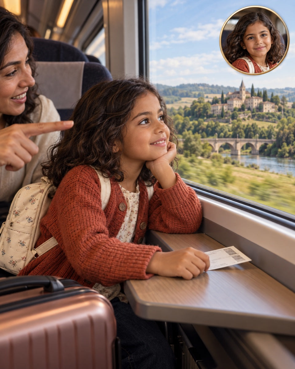 Couverture réaliste : un premier voyage en train