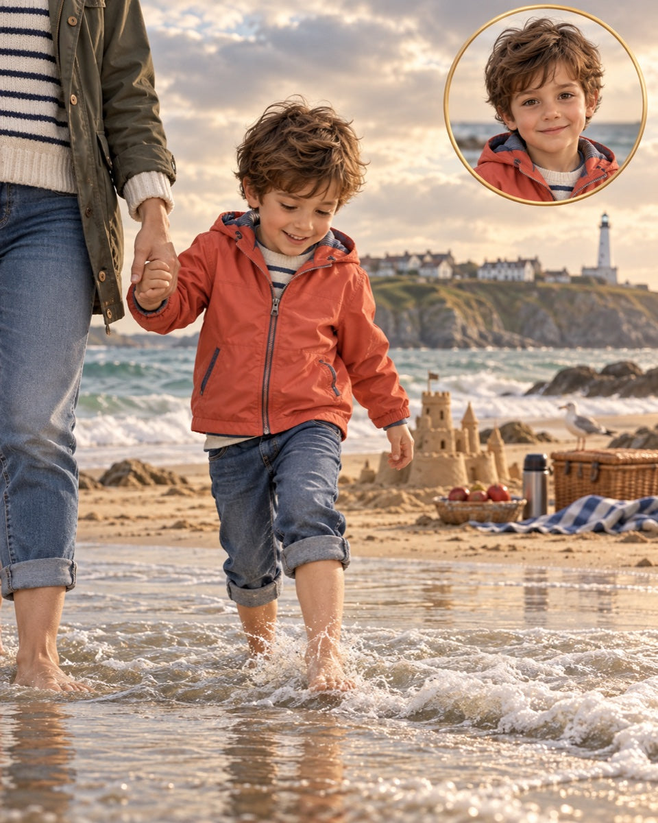 Couverture réaliste : une journée à la mer